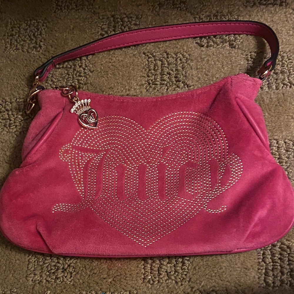 Juicy Couture Fuchsia Heart Shoulder Bag